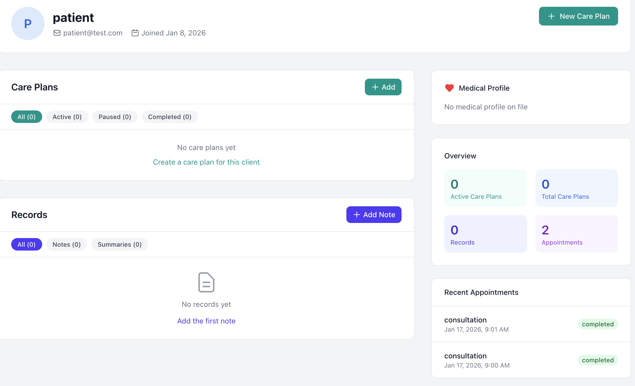Client tracking and management